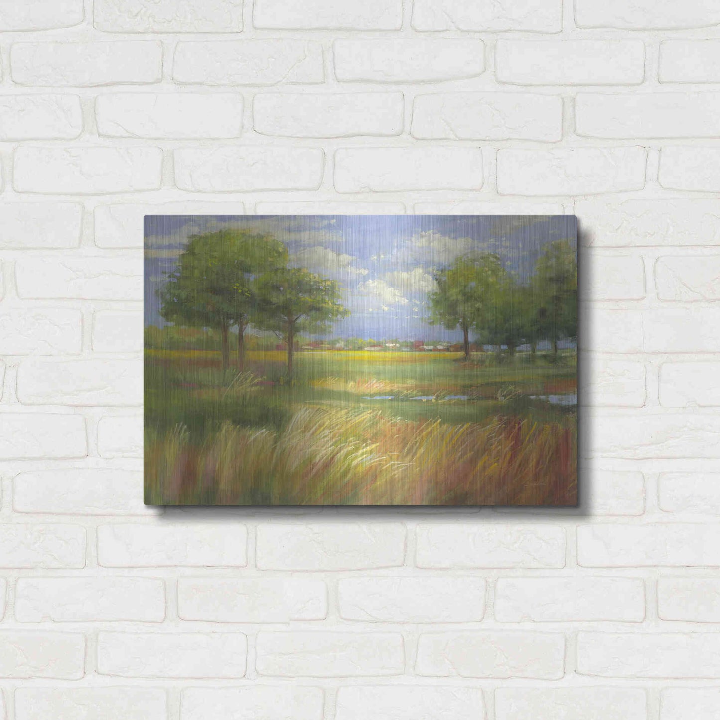 Luxe Metal Art 'Dawn By The Brook' by Carol Rowan, Metal Wall Art,24x16