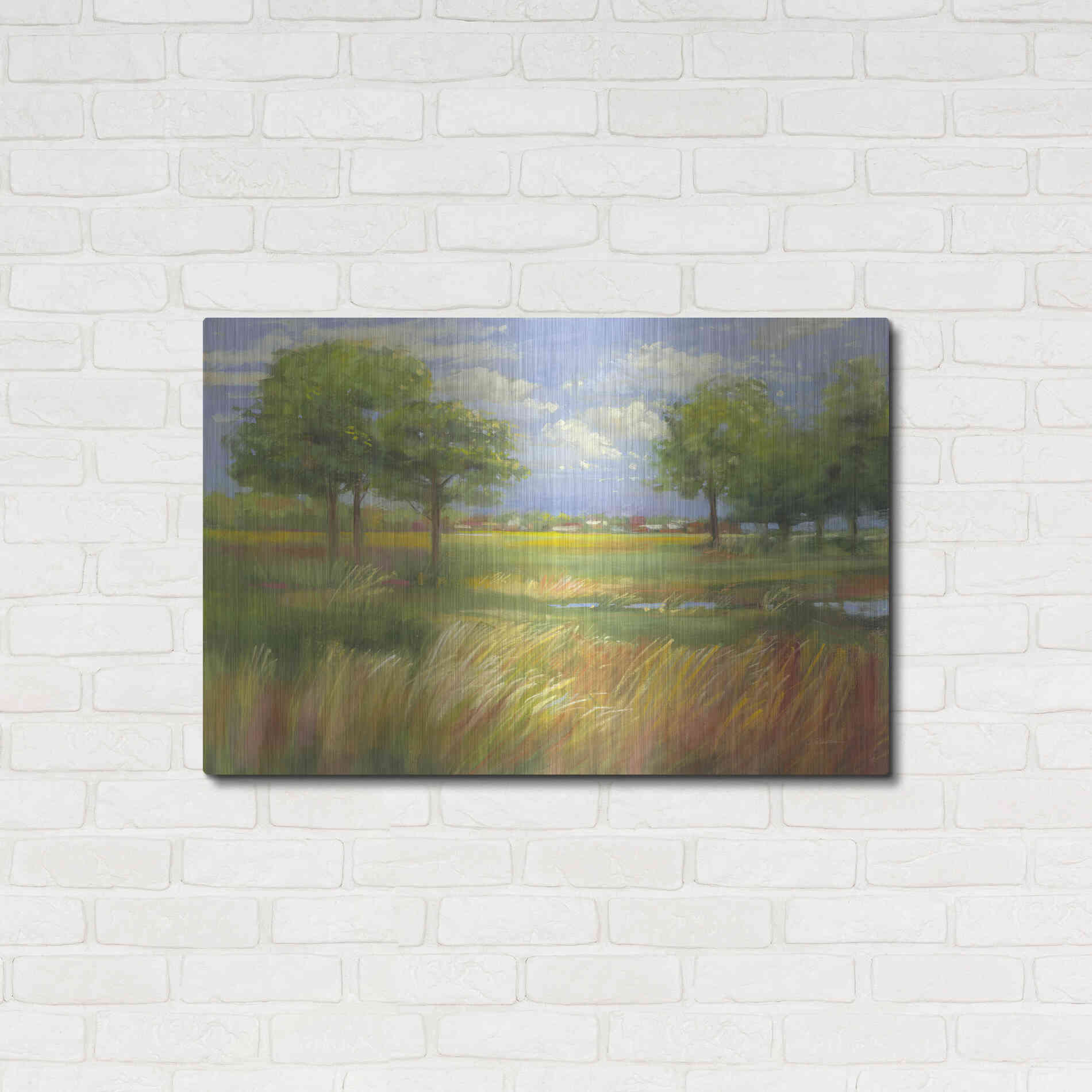 Luxe Metal Art 'Dawn By The Brook' by Carol Rowan, Metal Wall Art,36x24