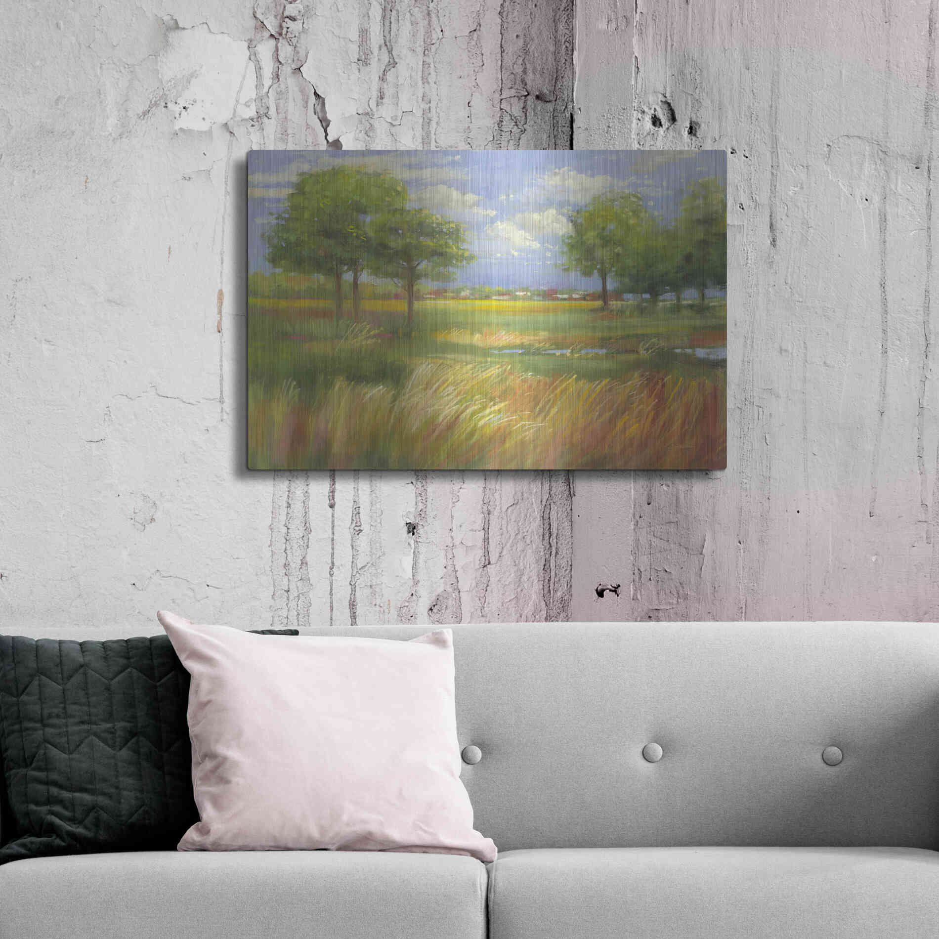 Luxe Metal Art 'Dawn By The Brook' by Carol Rowan, Metal Wall Art,36x24