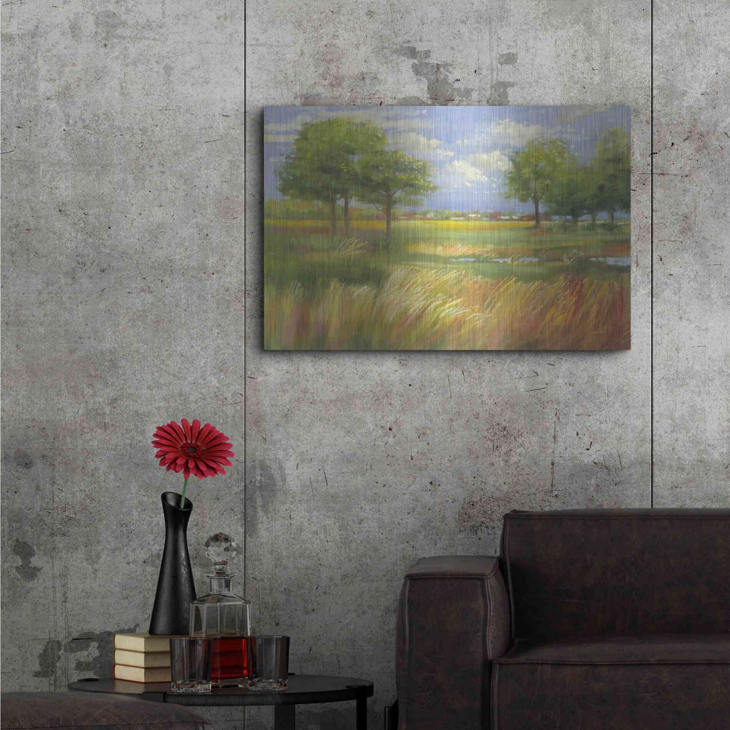 Luxe Metal Art 'Dawn By The Brook' by Carol Rowan, Metal Wall Art,36x24