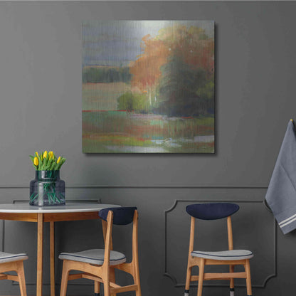 Luxe Metal Art 'Abstract Field II' by Carol Rowan, Metal Wall Art,36x36