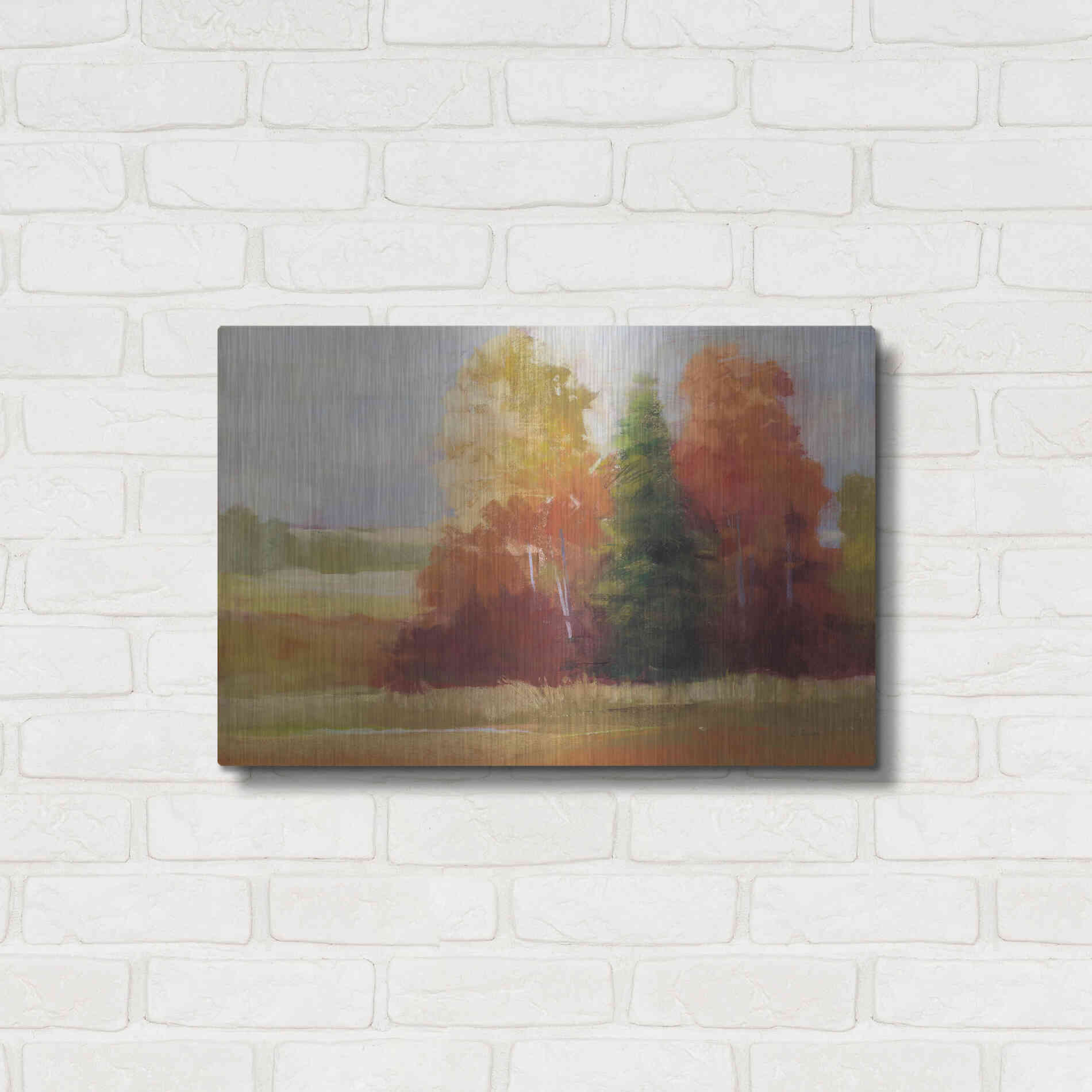 Luxe Metal Art 'Autumn Leaves' by Carol Rowan, Metal Wall Art,24x16