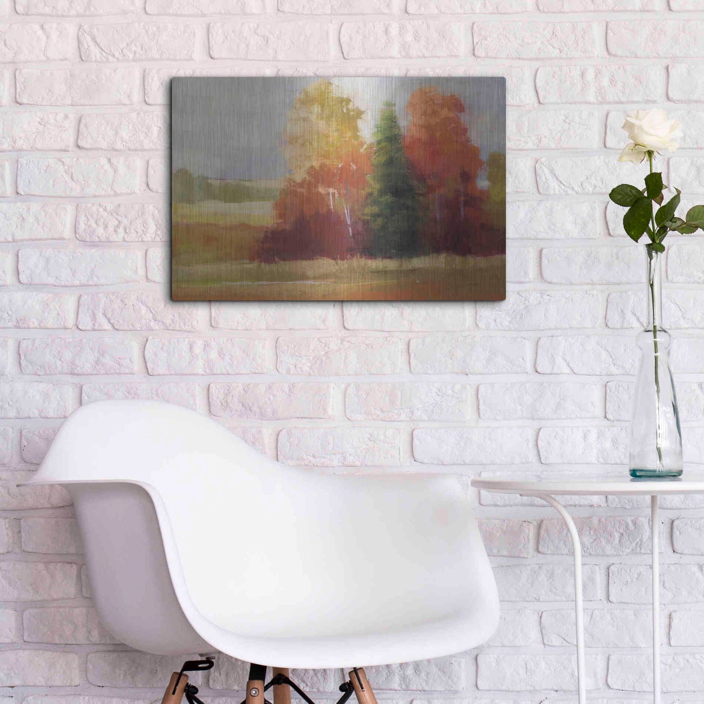 Luxe Metal Art 'Autumn Leaves' by Carol Rowan, Metal Wall Art,24x16