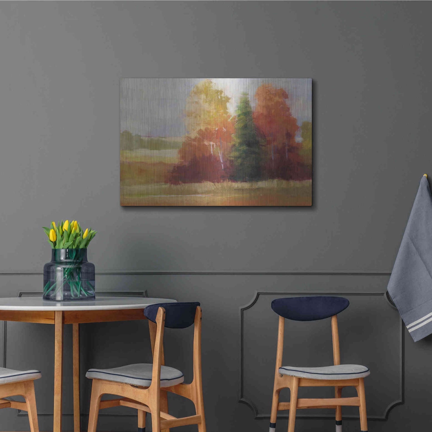 Luxe Metal Art 'Autumn Leaves' by Carol Rowan, Metal Wall Art,36x24