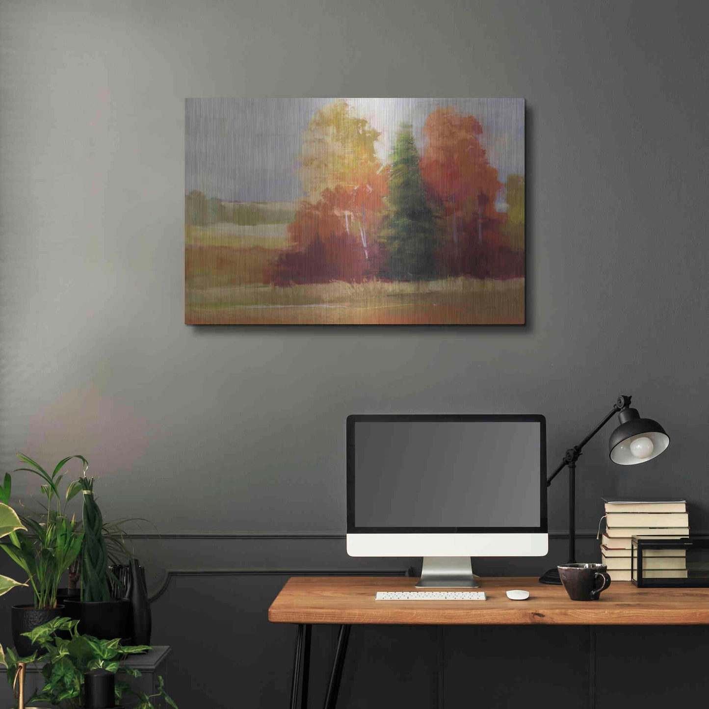 Luxe Metal Art 'Autumn Leaves' by Carol Rowan, Metal Wall Art,36x24