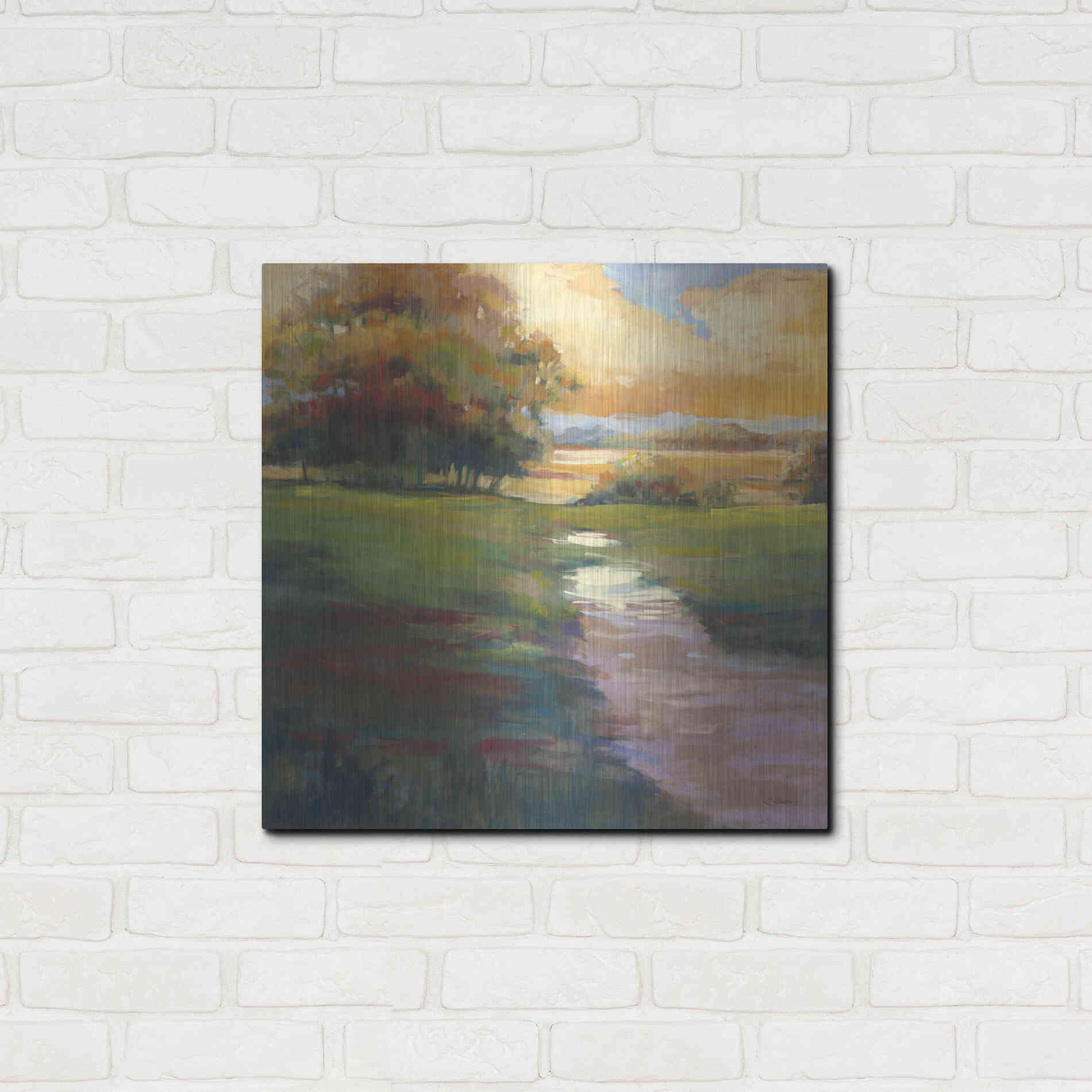 Luxe Metal Art 'Out For A Walk' by Carol Rowan, Metal Wall Art,24x24