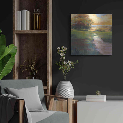 Luxe Metal Art 'Out For A Walk' by Carol Rowan, Metal Wall Art,24x24