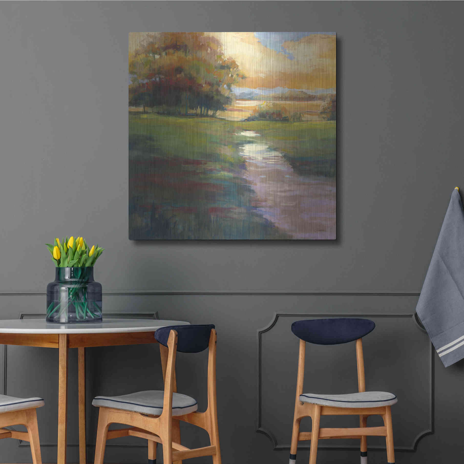 Luxe Metal Art 'Out For A Walk' by Carol Rowan, Metal Wall Art,36x36