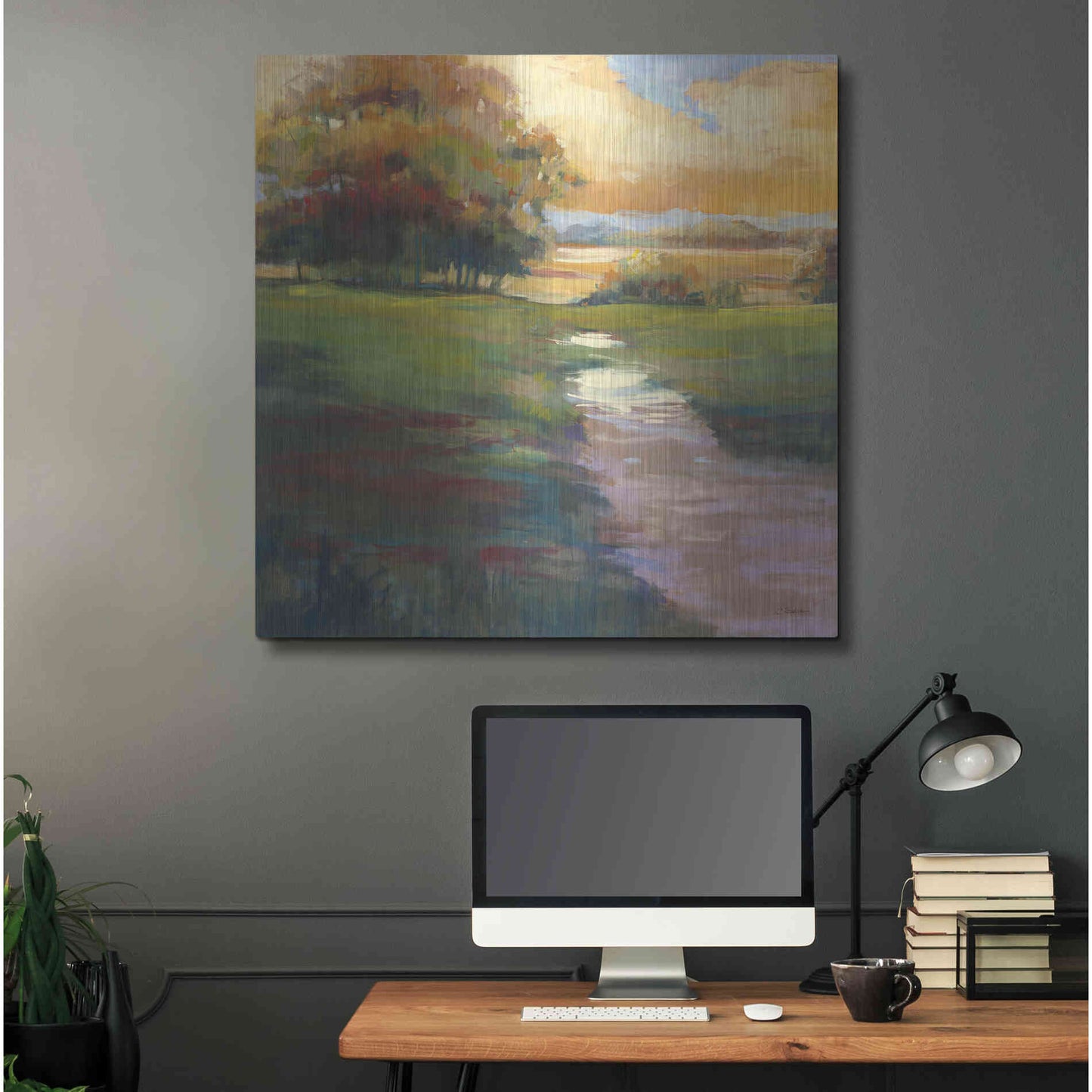 Luxe Metal Art 'Out For A Walk' by Carol Rowan, Metal Wall Art,36x36