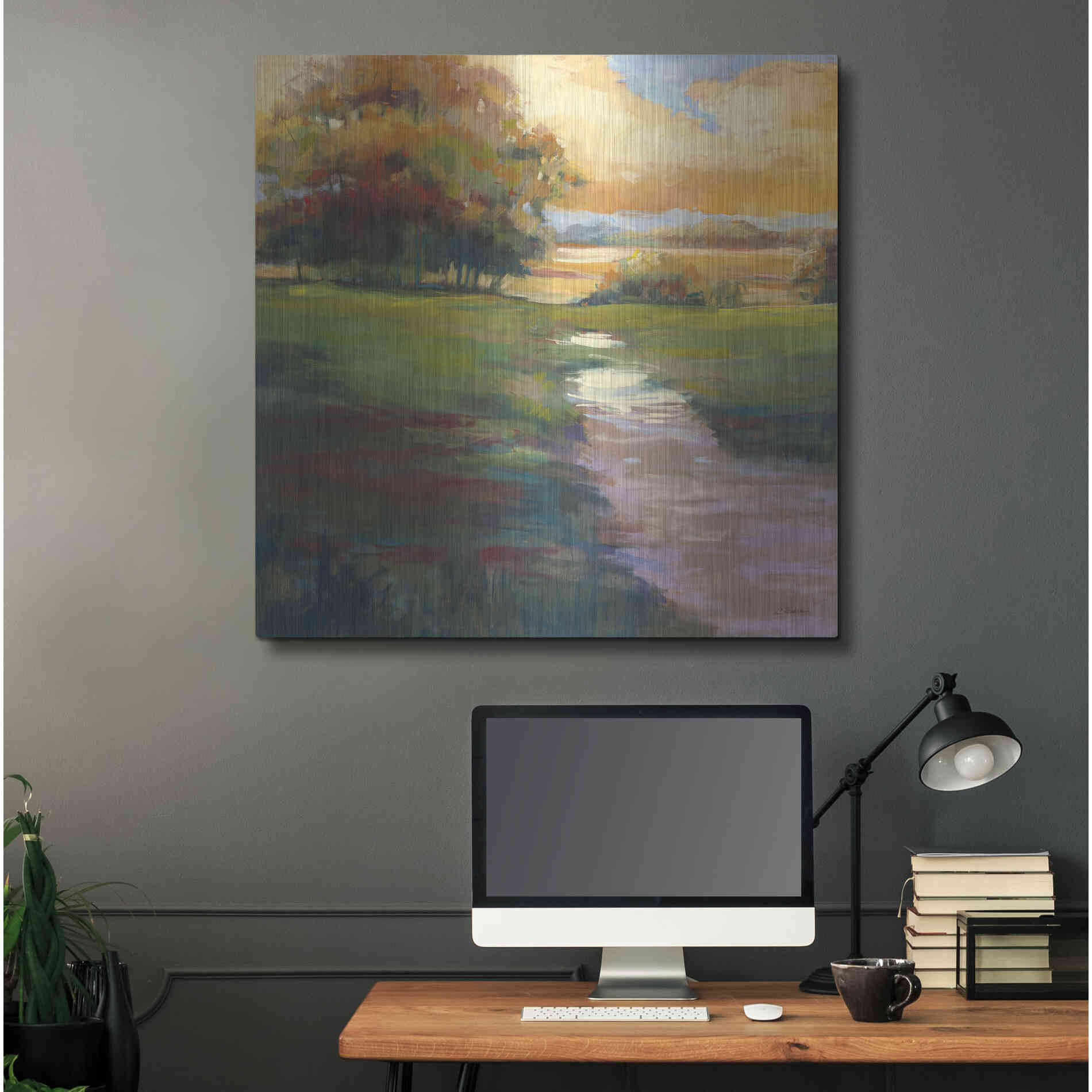 Luxe Metal Art 'Out For A Walk' by Carol Rowan, Metal Wall Art,36x36