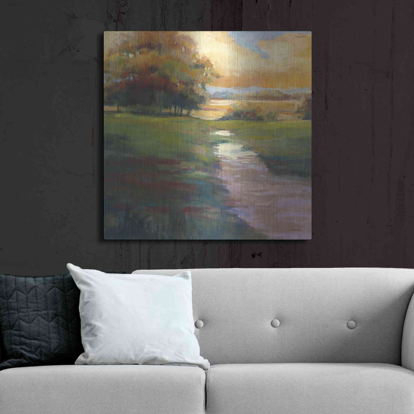 Luxe Metal Art 'Out For A Walk' by Carol Rowan, Metal Wall Art,36x36