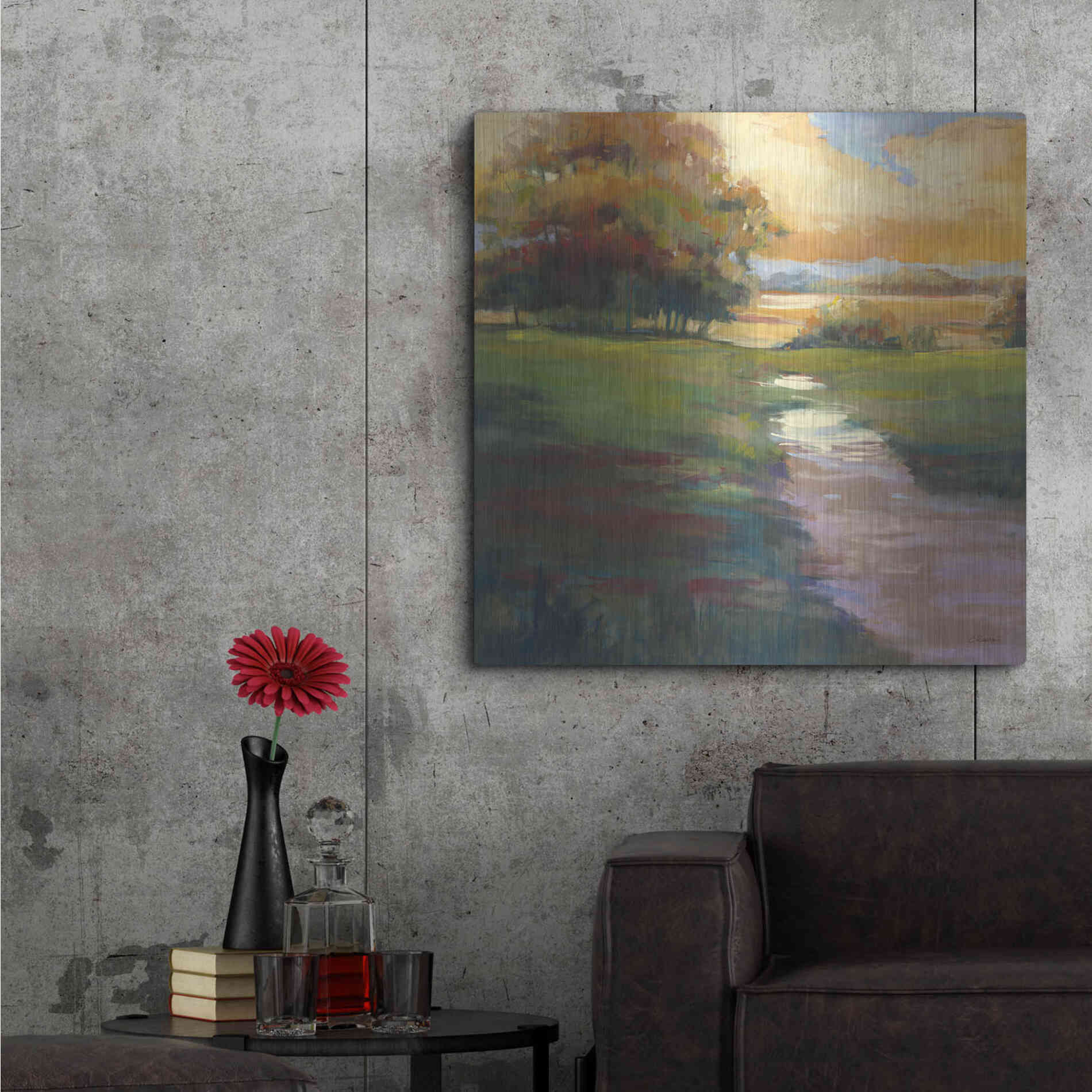 Luxe Metal Art 'Out For A Walk' by Carol Rowan, Metal Wall Art,36x36