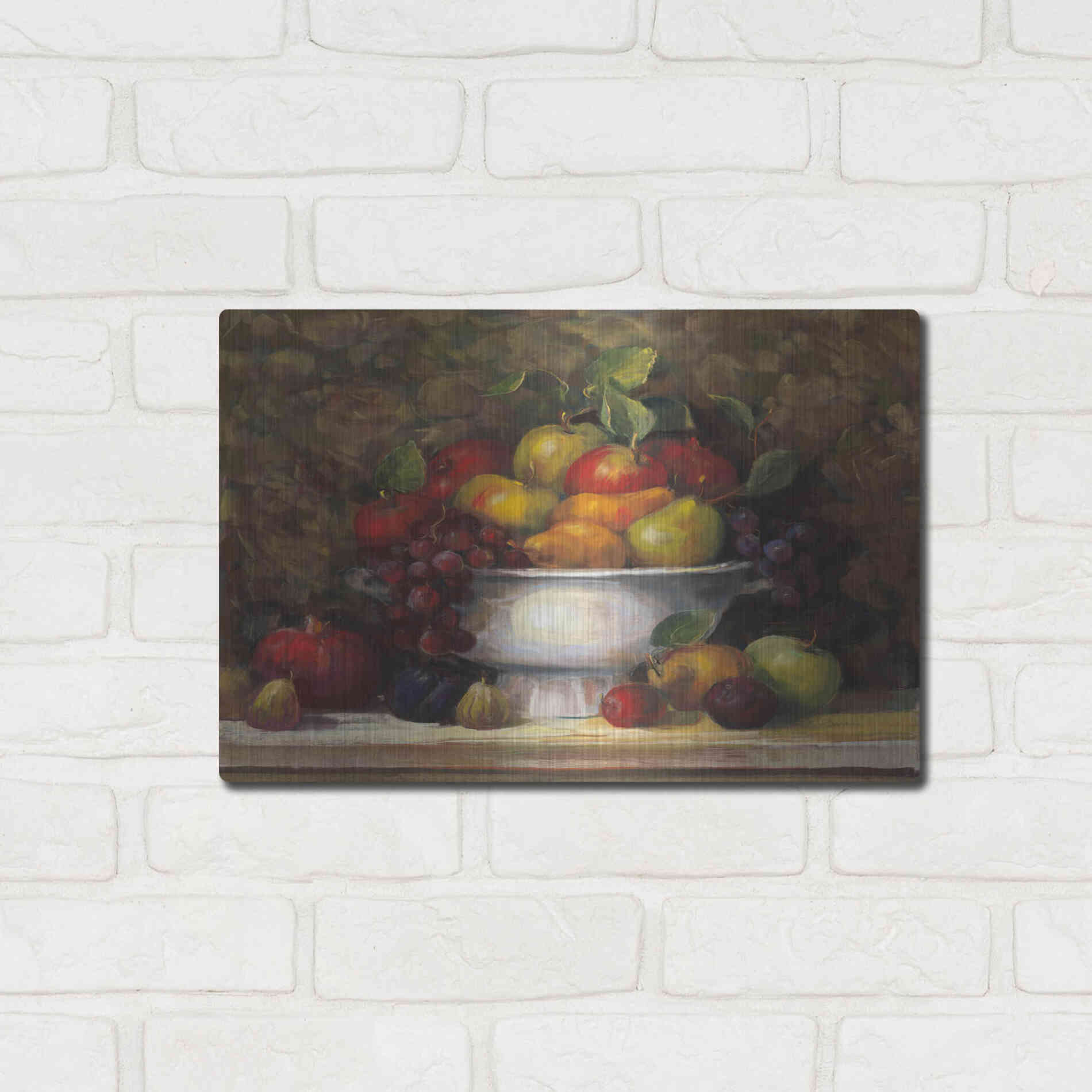 Luxe Metal Art 'Holiday Still Liffe' by Carol Rowan, Metal Wall Art,16x12