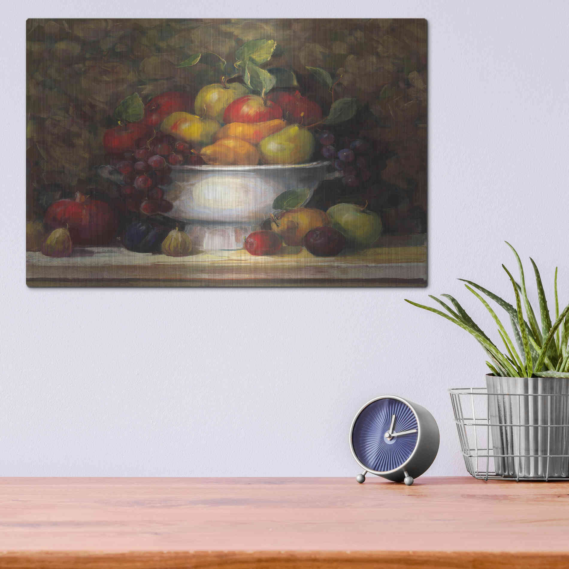 Luxe Metal Art 'Holiday Still Liffe' by Carol Rowan, Metal Wall Art,16x12