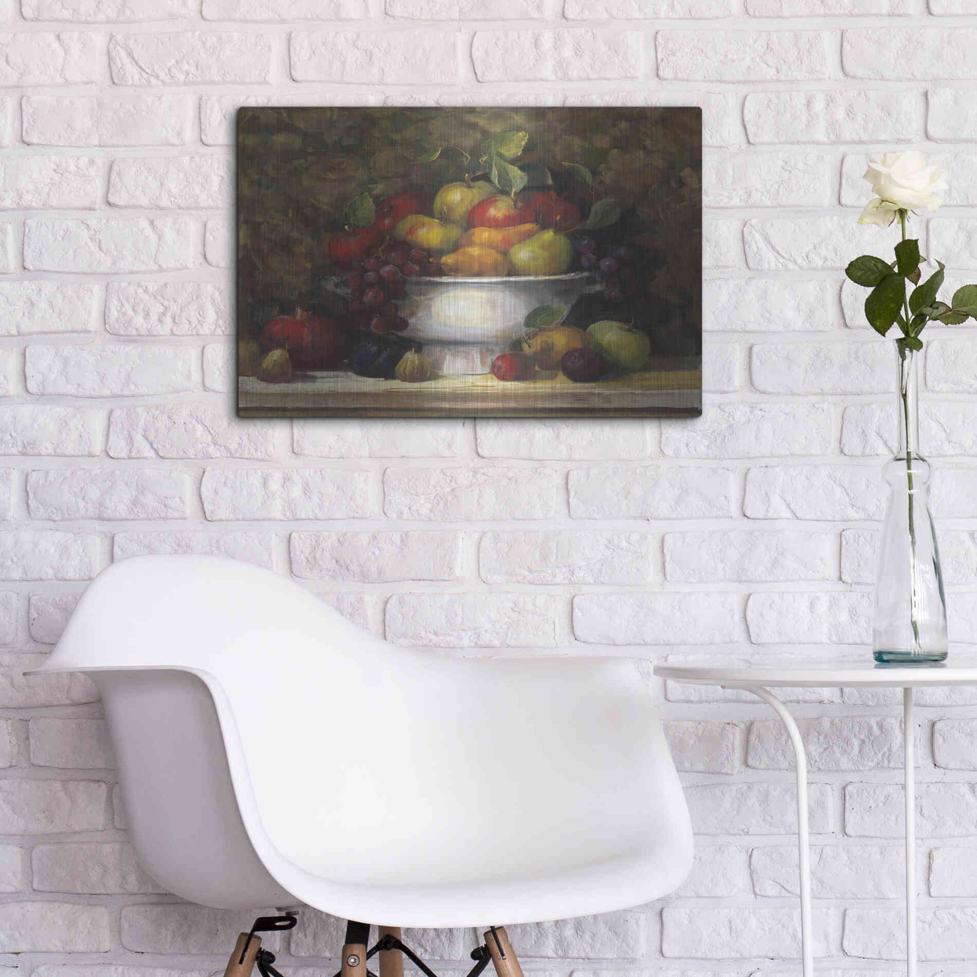 Luxe Metal Art 'Holiday Still Liffe' by Carol Rowan, Metal Wall Art,24x16