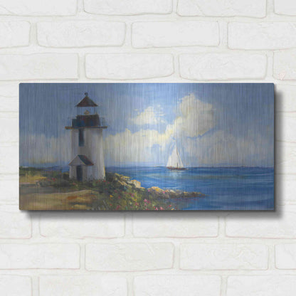 Luxe Metal Art 'Sunday Morning Sail V2' by Carol Rowan, Metal Wall Art,24x12