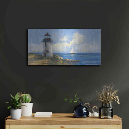 Luxe Metal Art 'Sunday Morning Sail V2' by Carol Rowan, Metal Wall Art,24x12