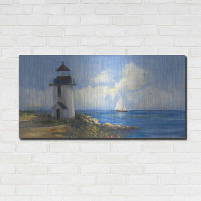 Luxe Metal Art 'Sunday Morning Sail V2' by Carol Rowan, Metal Wall Art,48x24