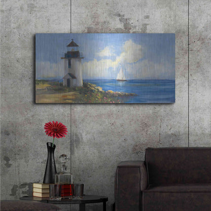 Luxe Metal Art 'Sunday Morning Sail V2' by Carol Rowan, Metal Wall Art,48x24