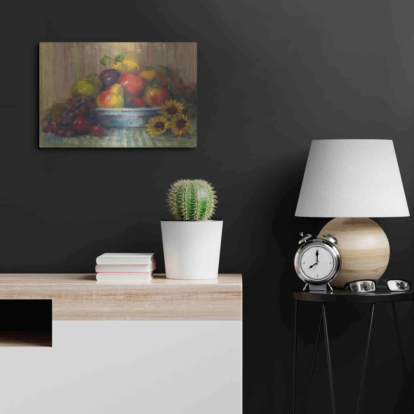 Luxe Metal Art 'Fruit Basket' by Carol Rowan, Metal Wall Art,24x16