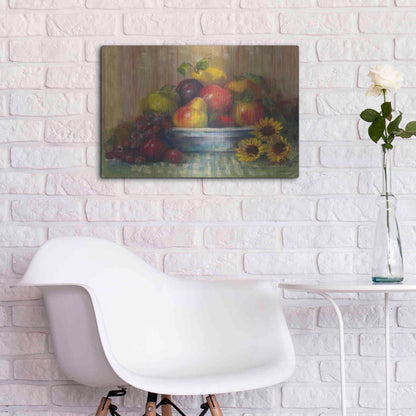 Luxe Metal Art 'Fruit Basket' by Carol Rowan, Metal Wall Art,24x16