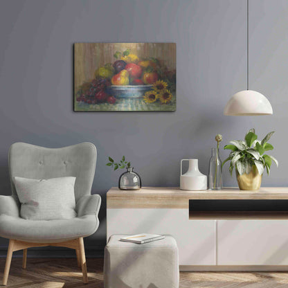 Luxe Metal Art 'Fruit Basket' by Carol Rowan, Metal Wall Art,24x16