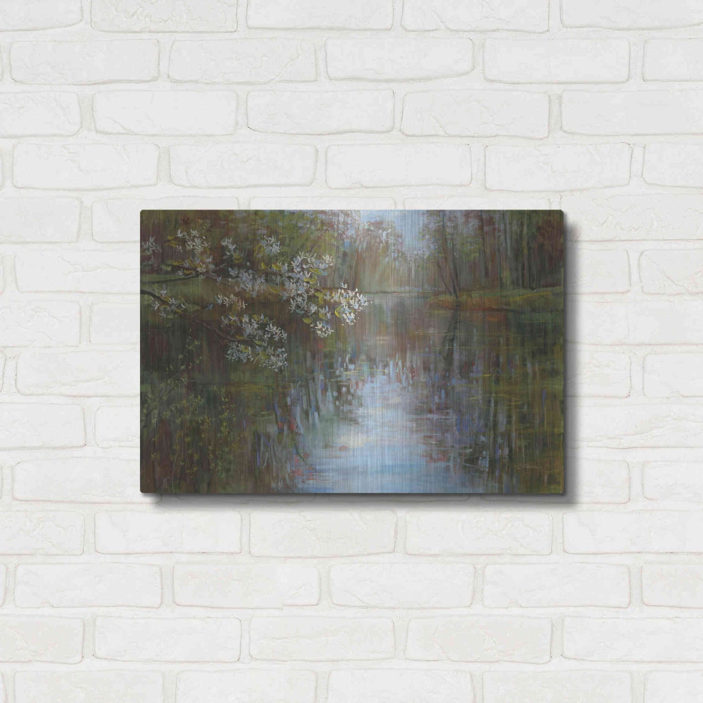 Luxe Metal Art 'Spring Reflection' by Carol Rowan, Metal Wall Art,24x16