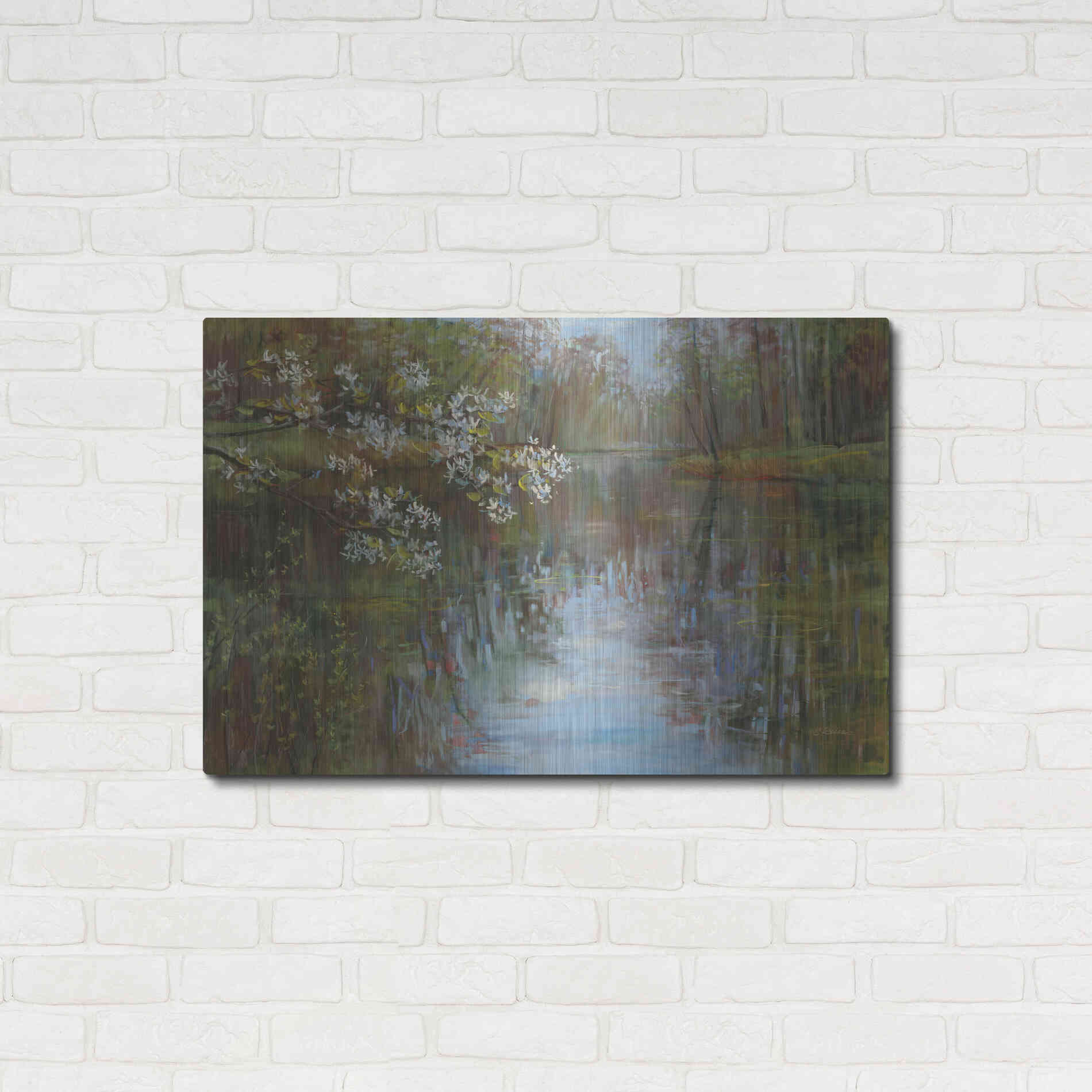 Luxe Metal Art 'Spring Reflection' by Carol Rowan, Metal Wall Art,36x24