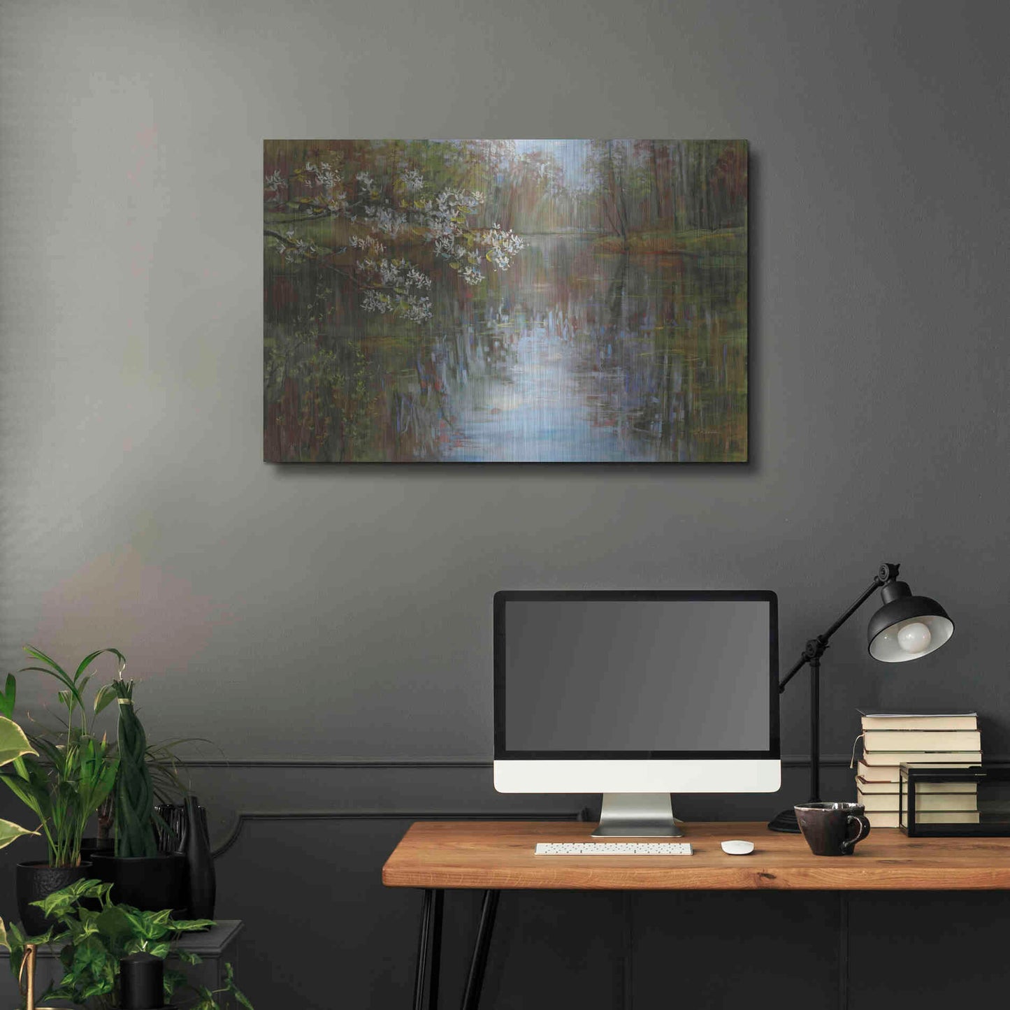 Luxe Metal Art 'Spring Reflection' by Carol Rowan, Metal Wall Art,36x24
