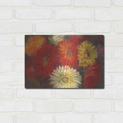 Luxe Metal Art 'Gerberas' by Carol Rowan, Metal Wall Art,16x12