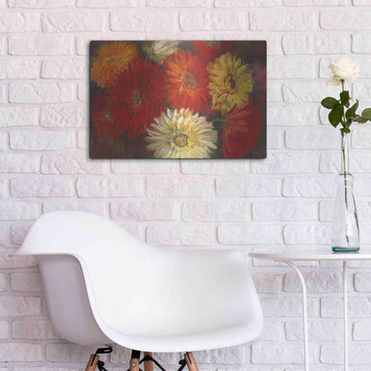 Luxe Metal Art 'Gerberas' by Carol Rowan, Metal Wall Art,24x16