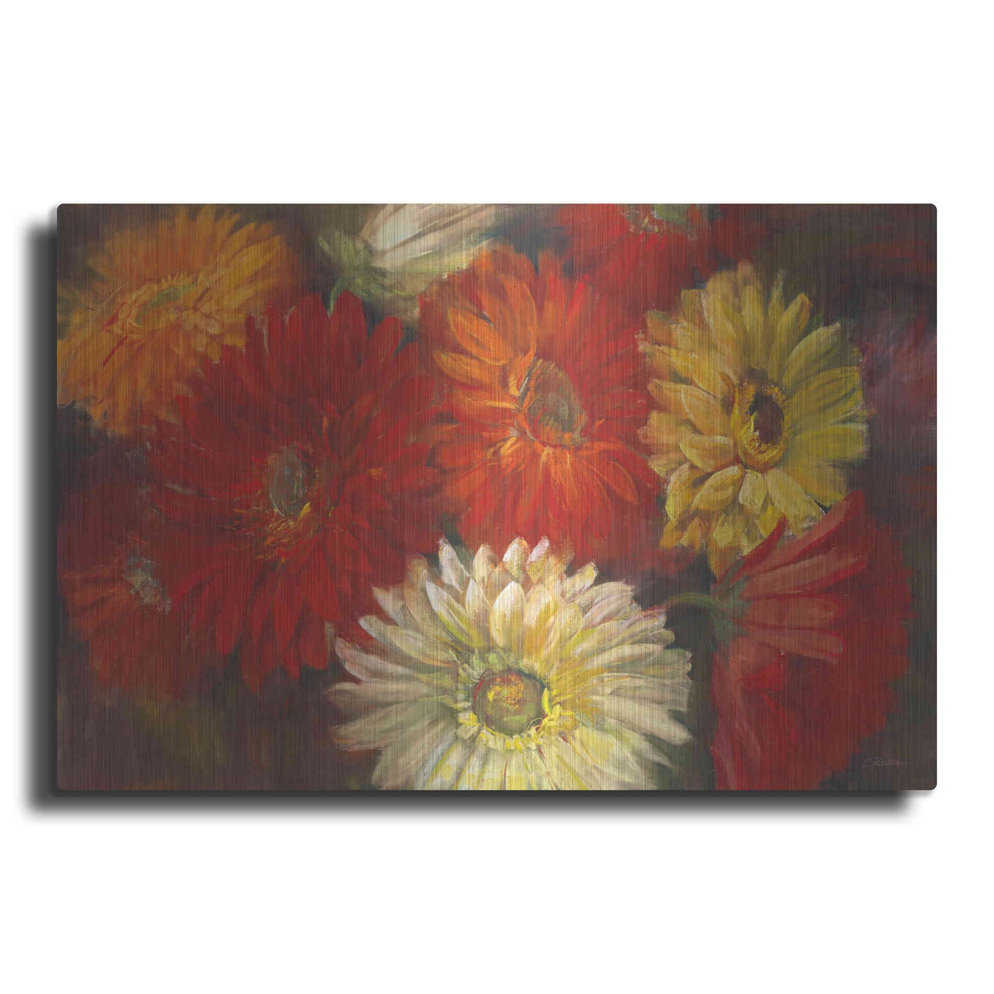 Luxe Metal Art 'Gerberas' by Carol Rowan, Metal Wall Art