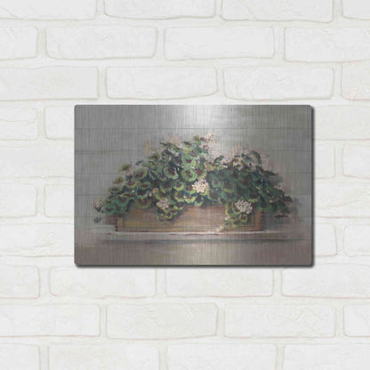 Luxe Metal Art 'Market Geraniums Crop' by Carol Rowan, Metal Wall Art,16x12