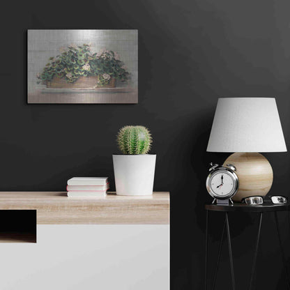 Luxe Metal Art 'Market Geraniums Crop' by Carol Rowan, Metal Wall Art,24x16