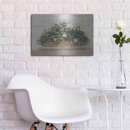 Luxe Metal Art 'Market Geraniums Crop' by Carol Rowan, Metal Wall Art,24x16