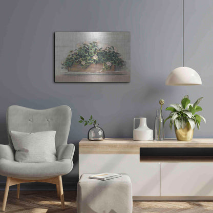 Luxe Metal Art 'Market Geraniums Crop' by Carol Rowan, Metal Wall Art,24x16