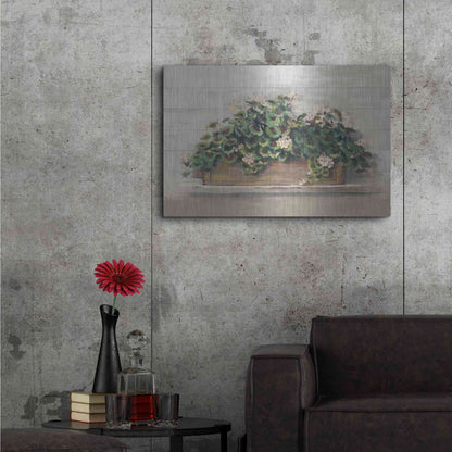 Luxe Metal Art 'Market Geraniums Crop' by Carol Rowan, Metal Wall Art,36x24