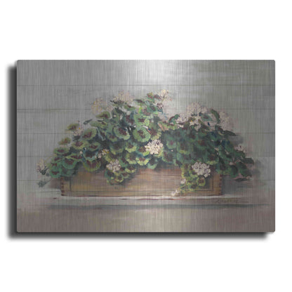 Luxe Metal Art 'Market Geraniums Crop' by Carol Rowan, Metal Wall Art