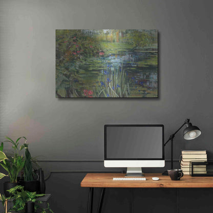 Luxe Metal Art 'Peaceful Pond' by Carol Rowan, Metal Wall Art,36x24
