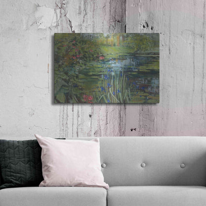 Luxe Metal Art 'Peaceful Pond' by Carol Rowan, Metal Wall Art,36x24