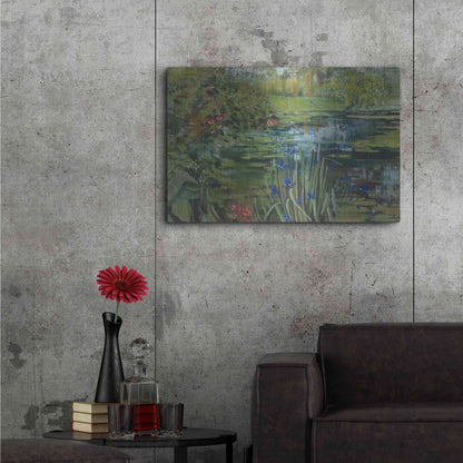 Luxe Metal Art 'Peaceful Pond' by Carol Rowan, Metal Wall Art,36x24