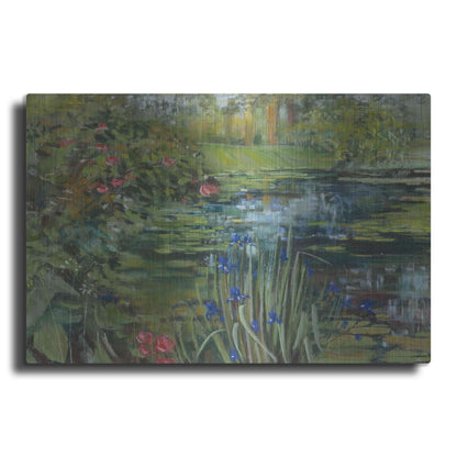Luxe Metal Art 'Peaceful Pond' by Carol Rowan, Metal Wall Art