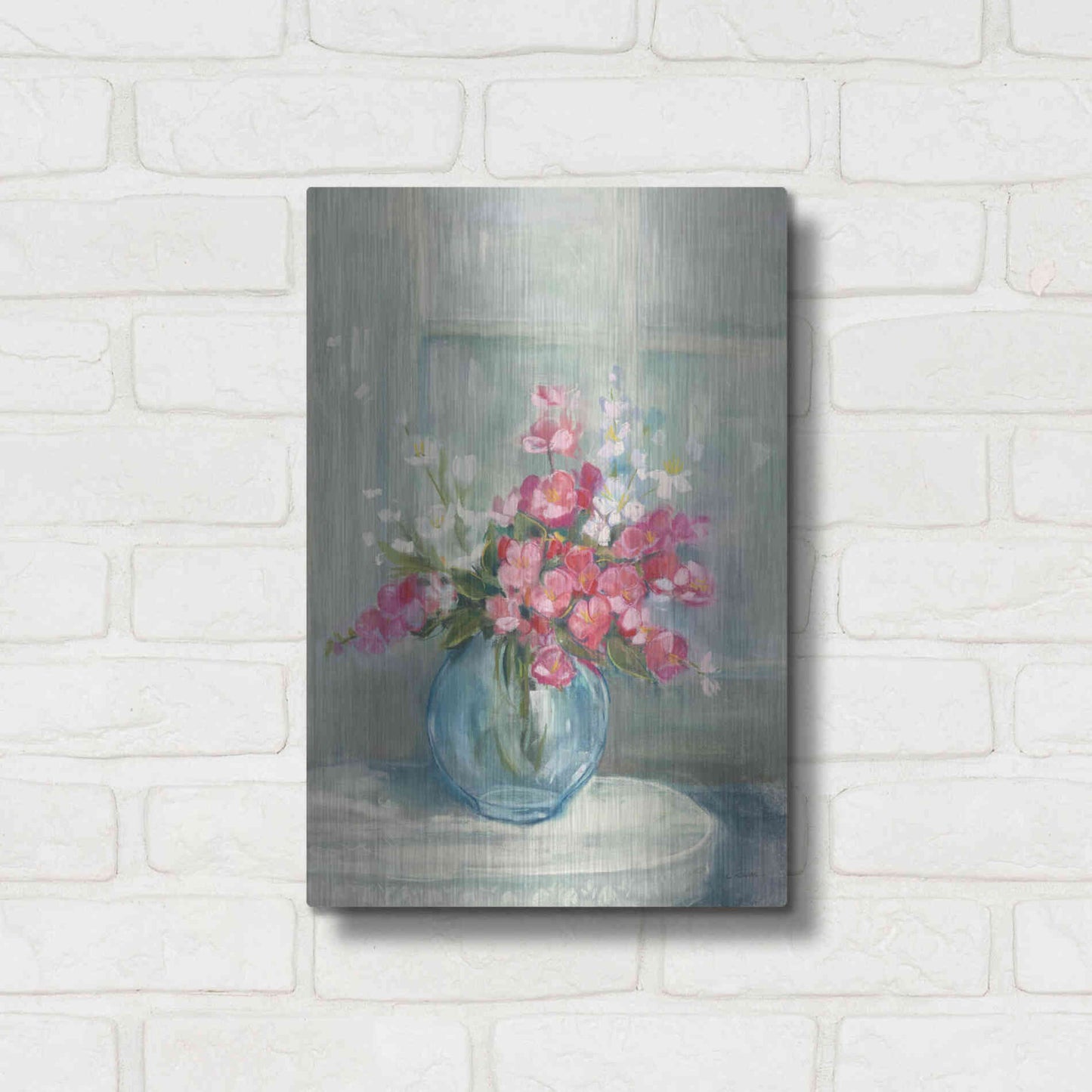 Luxe Metal Art 'Spring Bouquet I' by Carol Rowan, Metal Wall Art,12x16