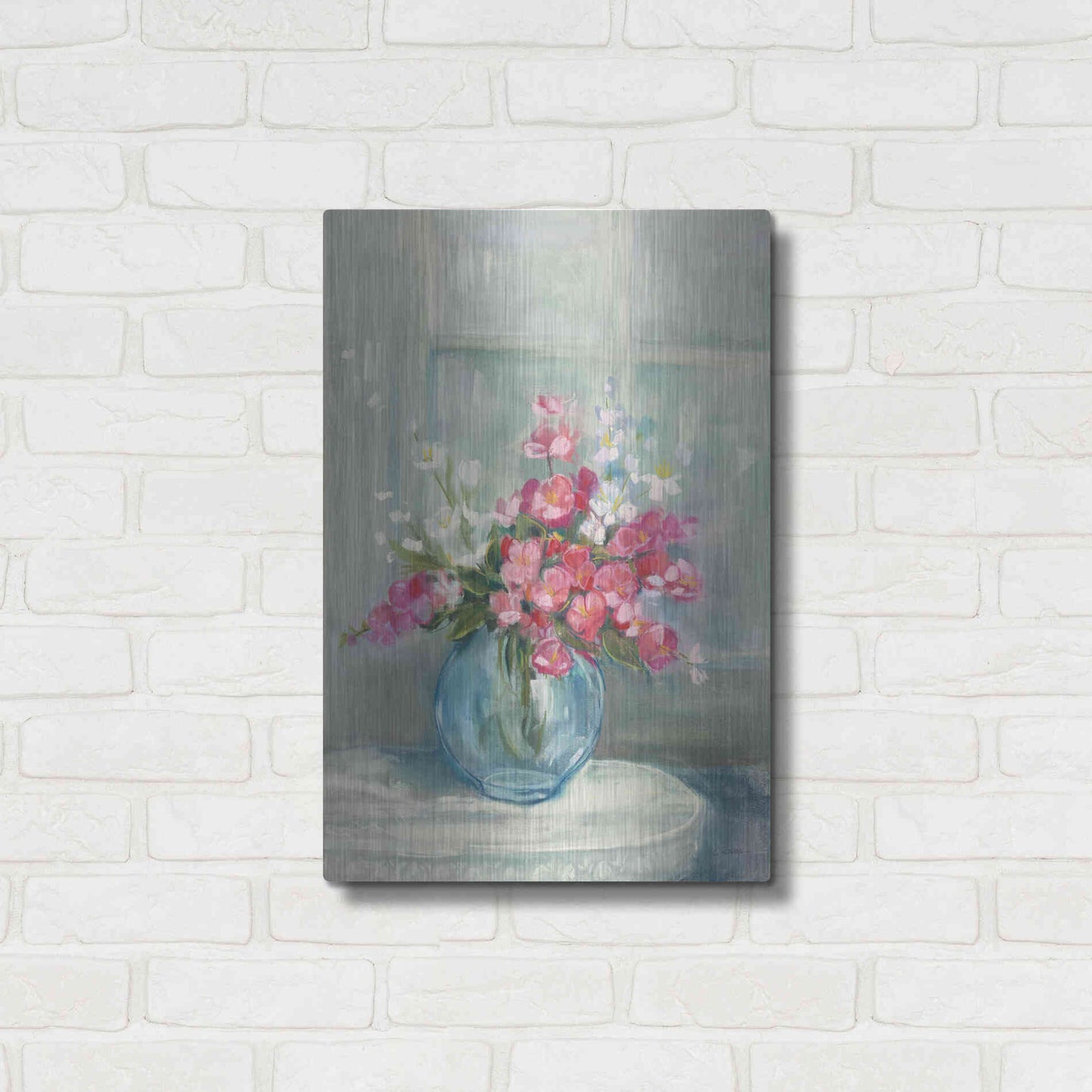 Luxe Metal Art 'Spring Bouquet I' by Carol Rowan, Metal Wall Art,16x24