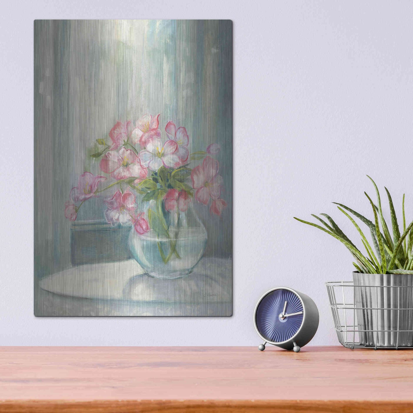 Luxe Metal Art 'Spring Bouquet II' by Carol Rowan, Metal Wall Art,12x16