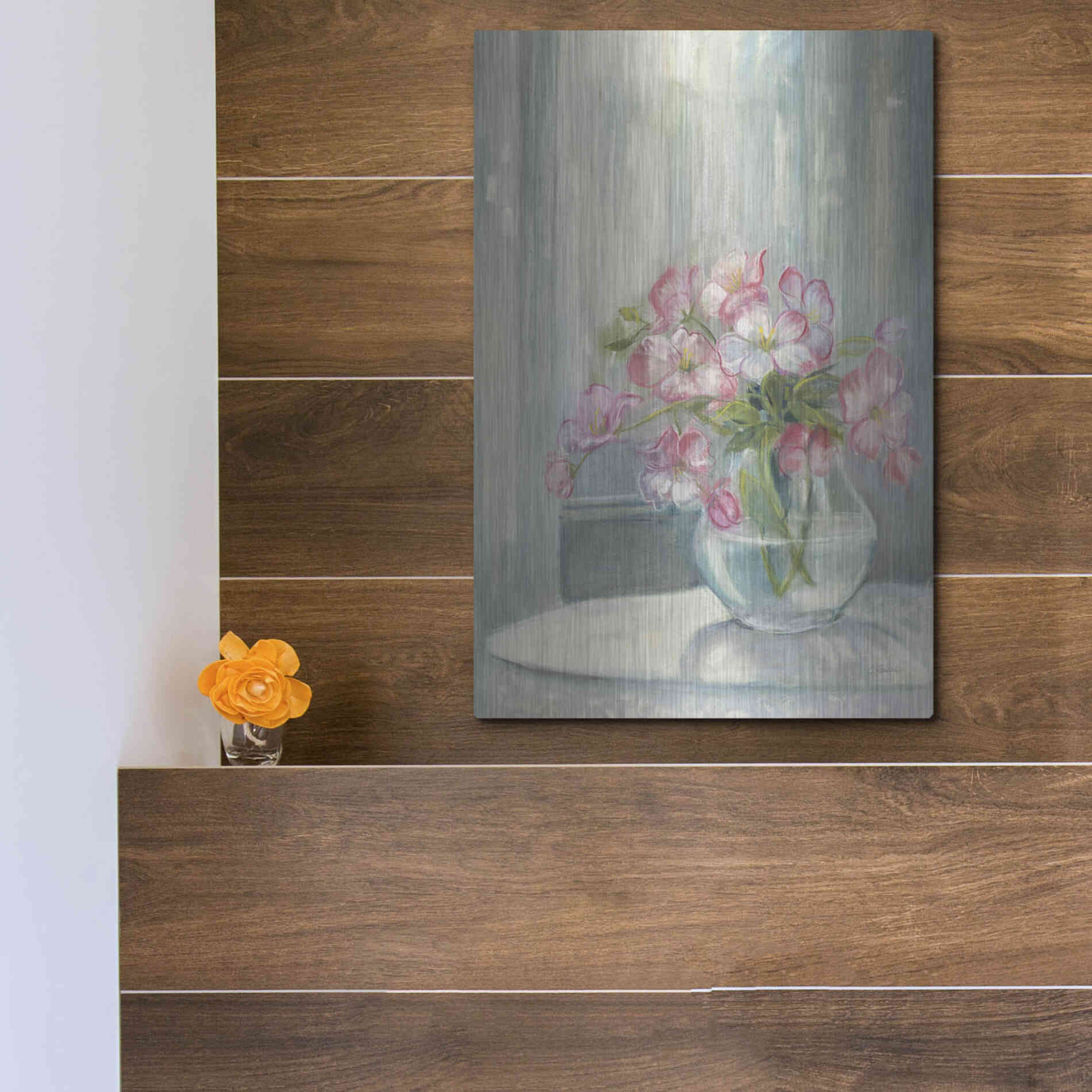 Luxe Metal Art 'Spring Bouquet II' by Carol Rowan, Metal Wall Art,12x16