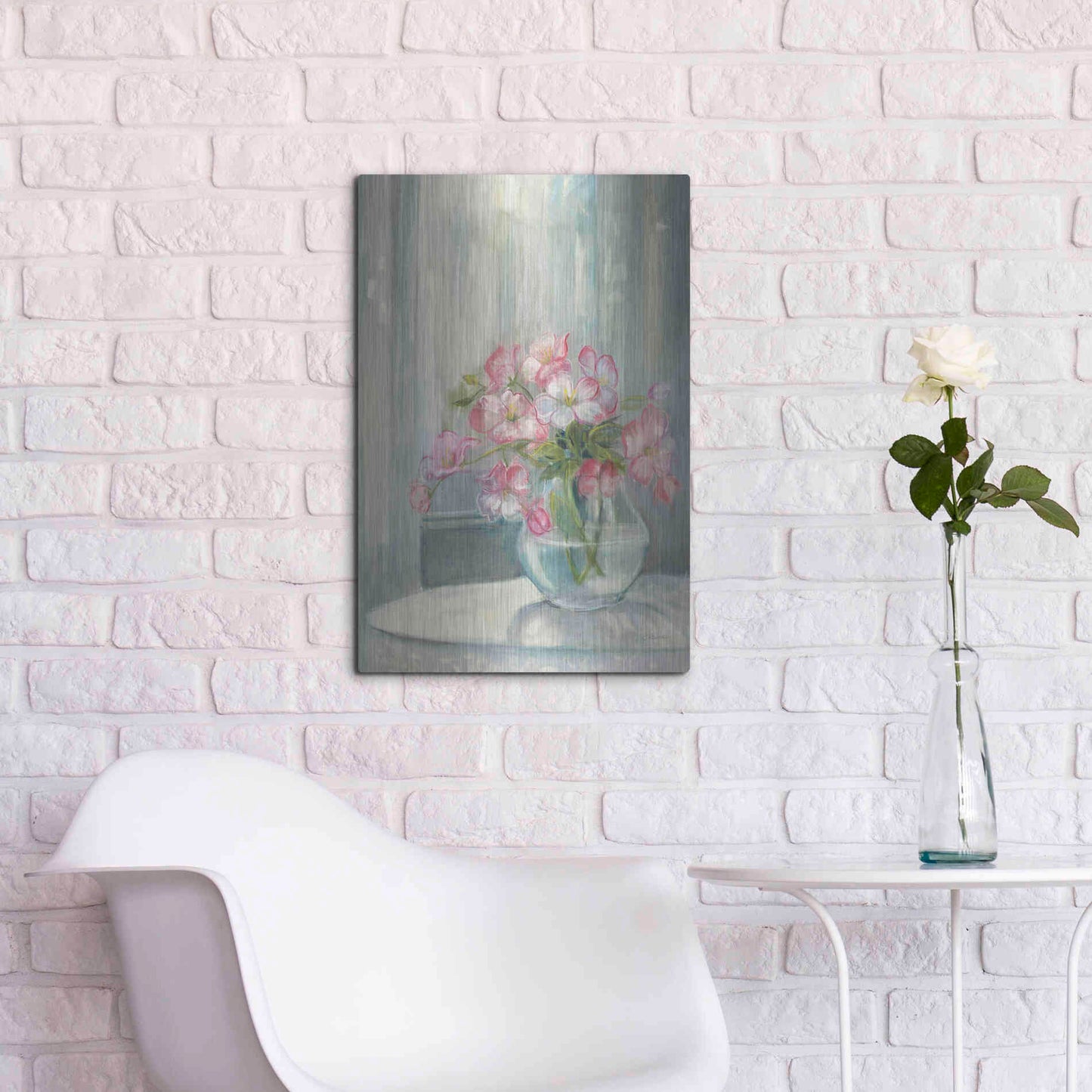 Luxe Metal Art 'Spring Bouquet II' by Carol Rowan, Metal Wall Art,16x24