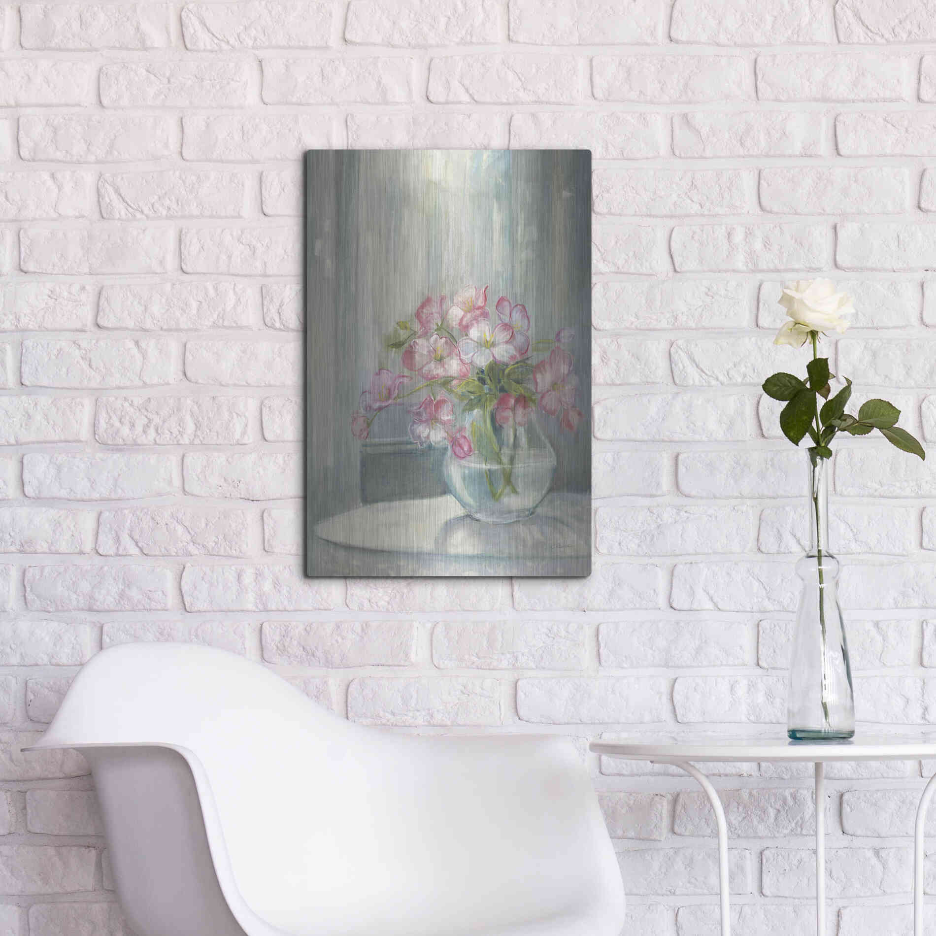 Luxe Metal Art 'Spring Bouquet II' by Carol Rowan, Metal Wall Art,16x24