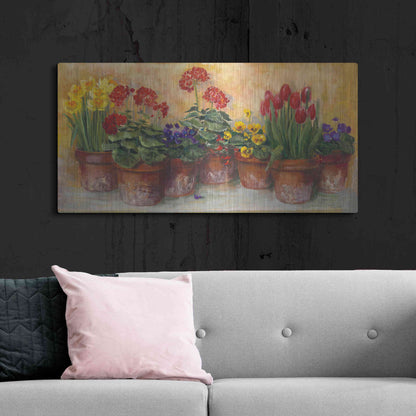 Luxe Metal Art 'Spring In The Greenhouse' by Carol Rowan, Metal Wall Art,48x24