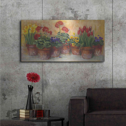 Luxe Metal Art 'Spring In The Greenhouse' by Carol Rowan, Metal Wall Art,48x24